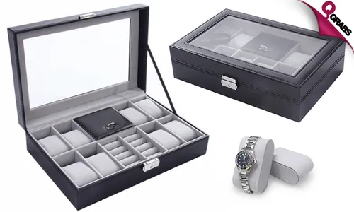 From QR149 Keep your Watches & Jewelry Neatly Lined Up with a 8-Piece Watch Organizer! (Up to QR598 Value)